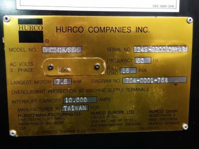 1998 HURCO BMC 2416 Vertical Machining Centers | 520 Machinery Sales LLC
