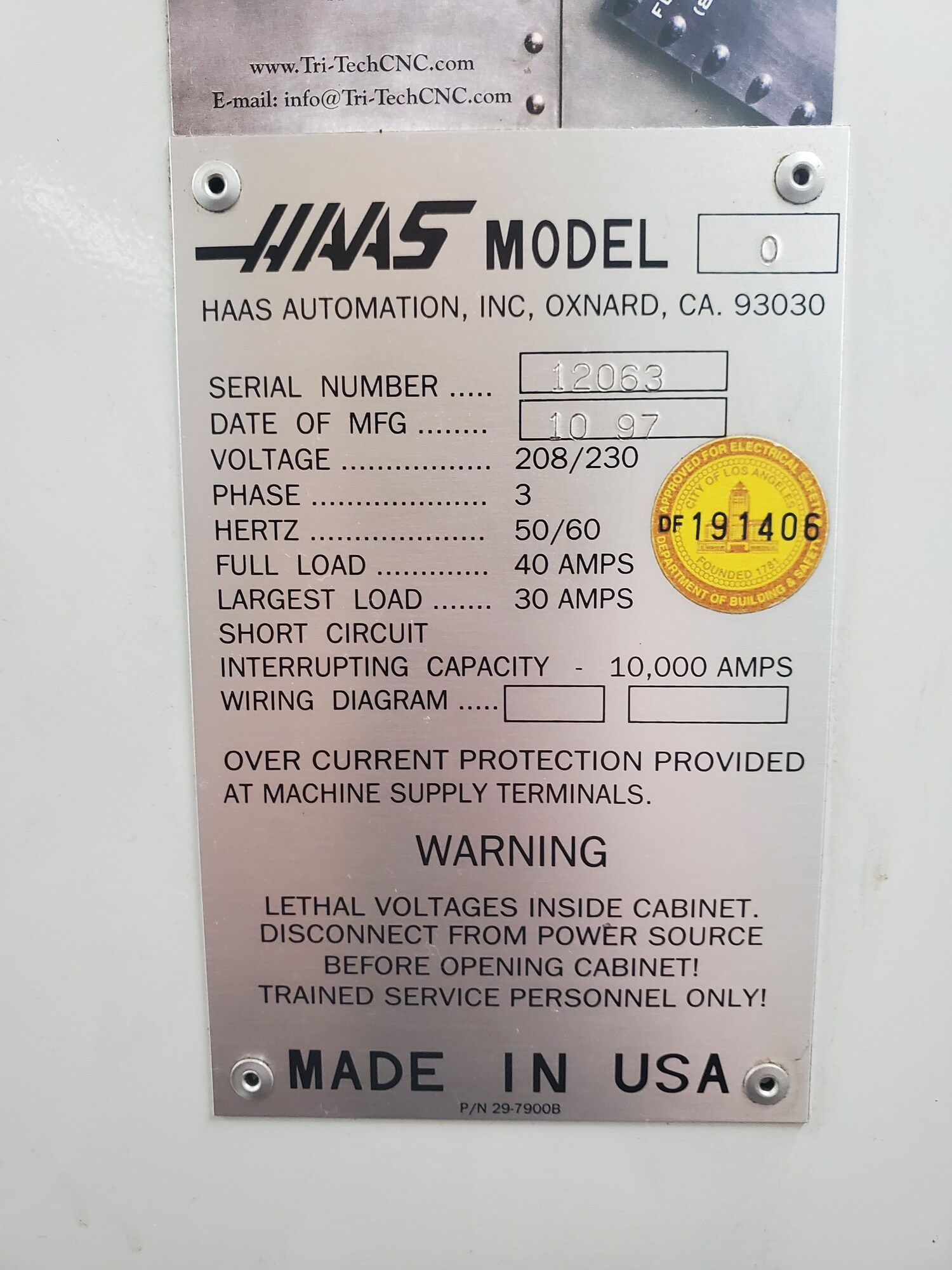 1997 HAAS VF-0 Vertical Machining Centers | 520 Machinery Sales LLC